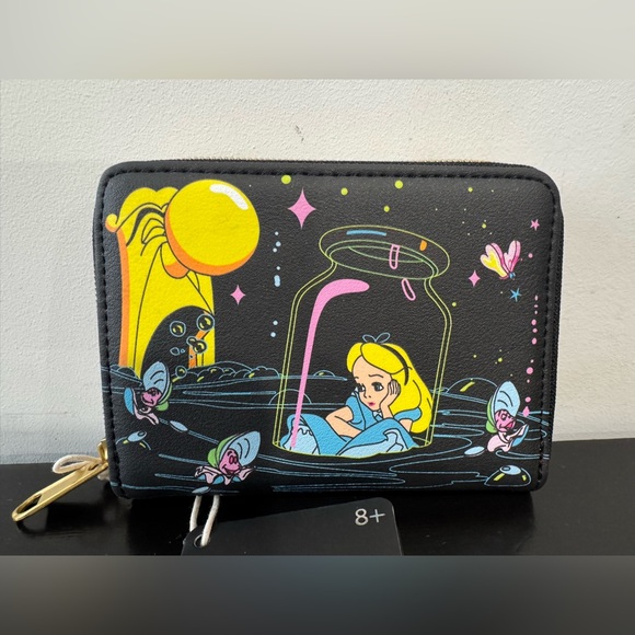 Loungefly Disney Alice In Wonderland Characters Mini Zipper Wallet - Picture 3 of 5